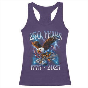 Marine Veteran 250th Anniversary Racerback Tank Top Eagle Patriotic Military Gift for Marines Veterans TS10 Purple Print Your Wear