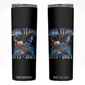 Marine Veteran 250th Anniversary Skinny Tumbler Eagle Patriotic Military Gift for Marines Veterans TS10 Black Print Your Wear