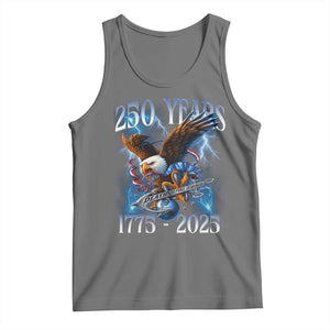 Marine Veteran 250th Anniversary Tank Top Eagle Patriotic Military Gift for Marines Veterans TS10 Black Heather Print Your Wear