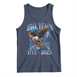 Marine Veteran 250th Anniversary Tank Top Eagle Patriotic Military Gift for Marines Veterans TS10 Navy Print Your Wear