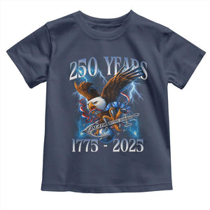 Marine Veteran 250th Anniversary Toddler T Shirt Eagle Patriotic Military Gift for Marines Veterans TS10 Navy Print Your Wear