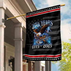 Marine Veteran 250th Anniversary Garden Flag Eagle Patriotic Military Gift for Marines Veterans TS10 Distressed Black Red Print Your Wear