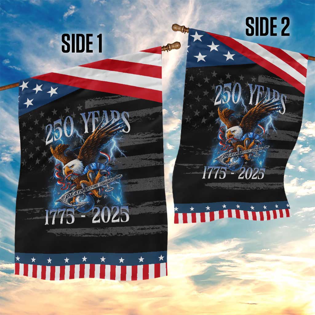 Marine Veteran 250th Anniversary Garden Flag Eagle Patriotic Military Gift for Marines Veterans TS10 Print Your Wear