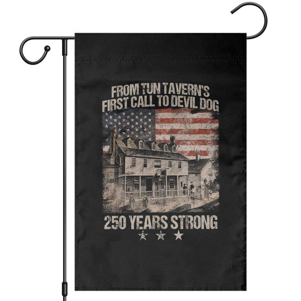 Tun Tavern 250th Anniversary Garden Flag Patriotic Veteran Military Gift American Flag TS10 Black Print Your Wear
