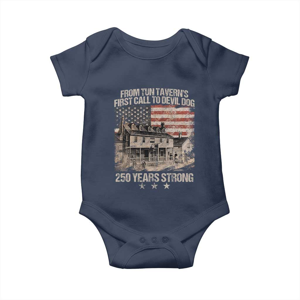 Tun Tavern 250th Anniversary Baby Onesie Patriotic Veteran Military Gift American Flag TS10 Navy Print Your Wear