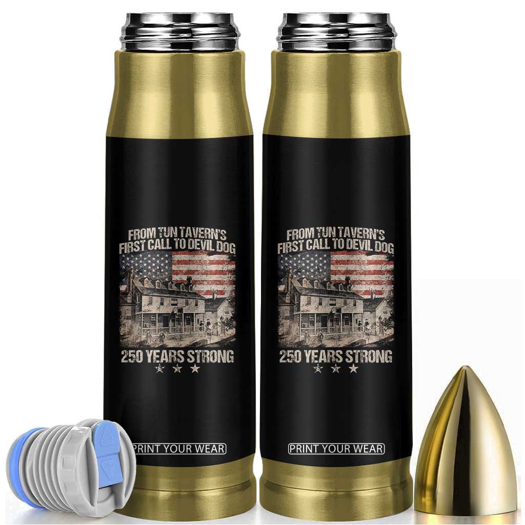 Tun Tavern 250th Anniversary Bullet Tumbler Patriotic Veteran Military Gift American Flag TS10 Black Print Your Wear