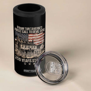 Tun Tavern 250th Anniversary 4 in 1 Can Cooler Tumbler Patriotic Veteran Military Gift American Flag TS10 Print Your Wear