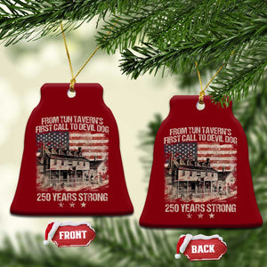 Tun Tavern 250th Anniversary Ceramic Ornament Patriotic Veteran Military Gift American Flag - Print Your Wear