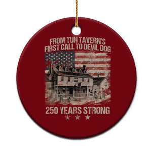 Tun Tavern 250th Anniversary Ceramic Ornament Patriotic Veteran Military Gift American Flag - Print Your Wear