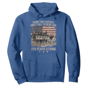 Tun Tavern 250th Anniversary Hoodie Patriotic Veteran Military Gift American Flag TS10 Royal Blue Print Your Wear