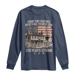 Tun Tavern 250th Anniversary Long Sleeve Shirt Patriotic Veteran Military Gift American Flag TS10 Navy Print Your Wear