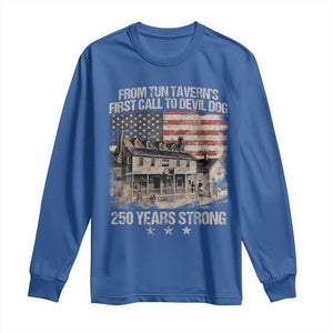 Tun Tavern 250th Anniversary Long Sleeve Shirt Patriotic Veteran Military Gift American Flag TS10 Royal Blue Print Your Wear