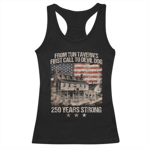 Tun Tavern 250th Anniversary Racerback Tank Top Patriotic Veteran Military Gift American Flag TS10 Black Print Your Wear
