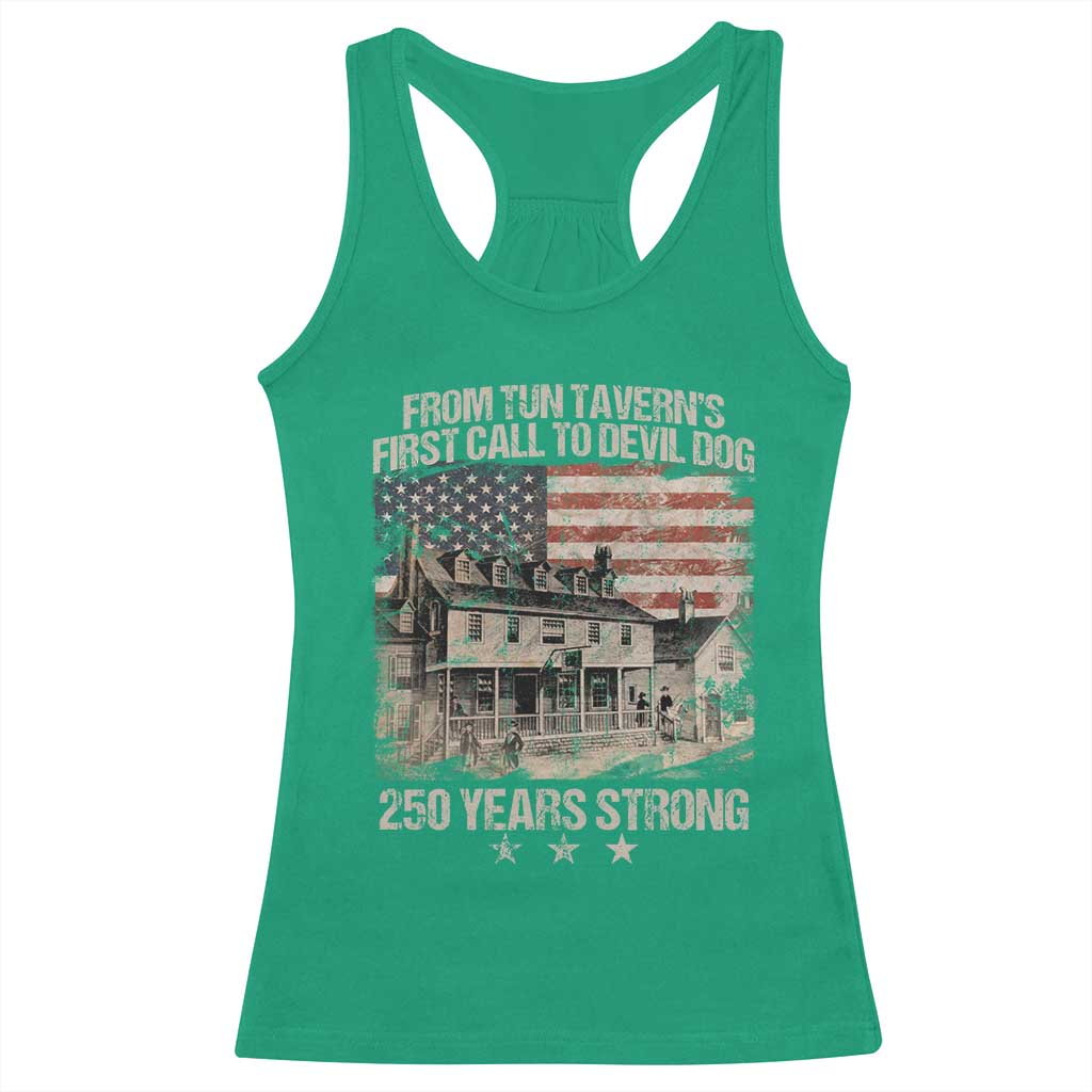 Tun Tavern 250th Anniversary Racerback Tank Top Patriotic Veteran Military Gift American Flag TS10 Irish Green Print Your Wear