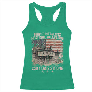 Tun Tavern 250th Anniversary Racerback Tank Top Patriotic Veteran Military Gift American Flag TS10 Irish Green Print Your Wear