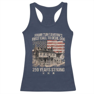 Tun Tavern 250th Anniversary Racerback Tank Top Patriotic Veteran Military Gift American Flag TS10 Navy Print Your Wear