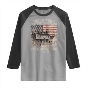 Tun Tavern 250th Anniversary Raglan Shirt Patriotic Veteran Military Gift American Flag TS10 Sport Gray Black Print Your Wear