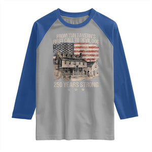 Tun Tavern 250th Anniversary Raglan Shirt Patriotic Veteran Military Gift American Flag TS10 Sport Gray Royal Print Your Wear
