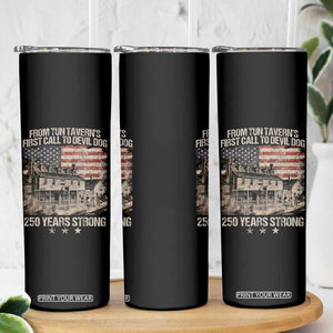 Tun Tavern 250th Anniversary Skinny Tumbler Patriotic Veteran Military Gift American Flag TS10 Print Your Wear
