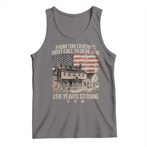 Tun Tavern 250th Anniversary Tank Top Patriotic Veteran Military Gift American Flag TS10 Deep Heather Print Your Wear