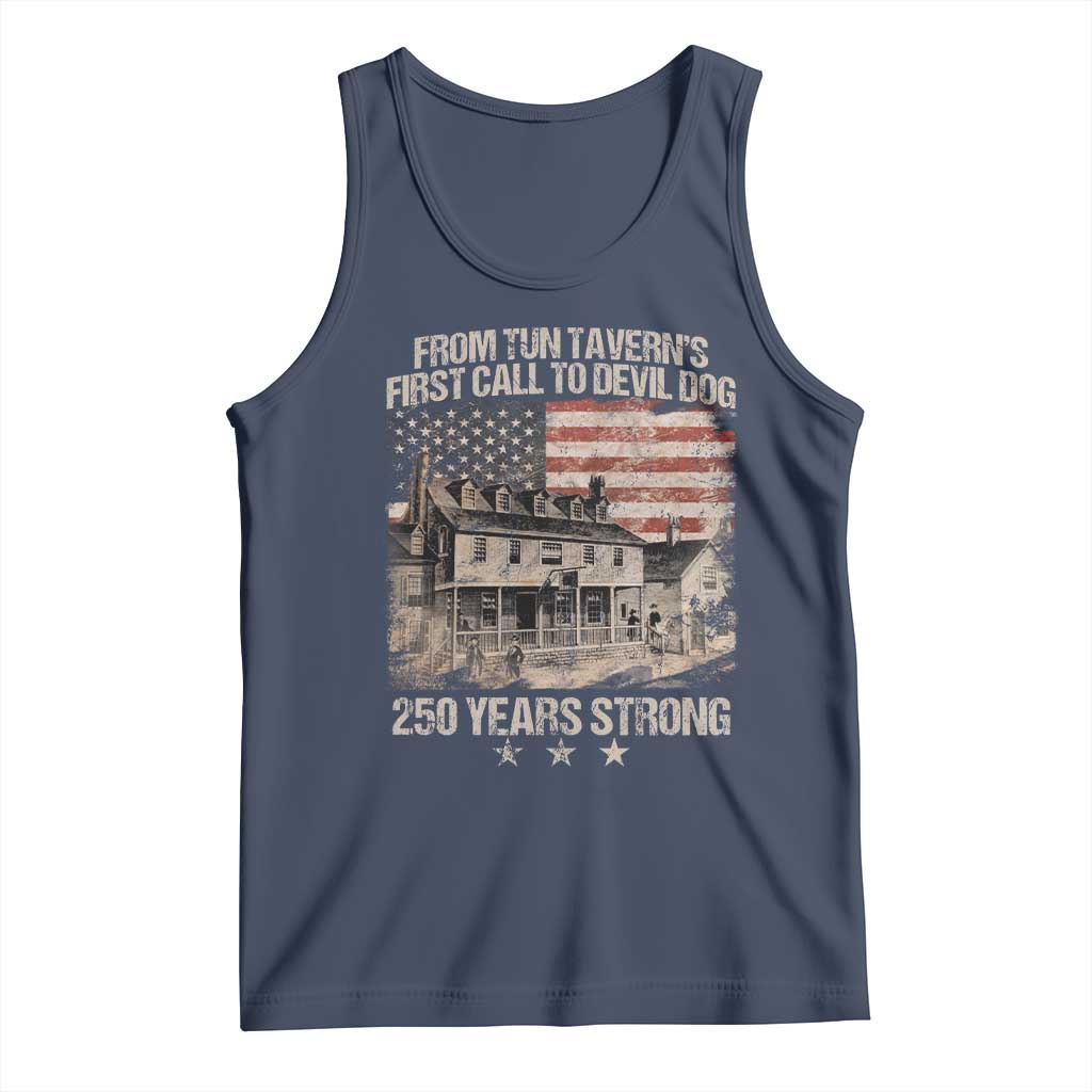 Tun Tavern 250th Anniversary Tank Top Patriotic Veteran Military Gift American Flag TS10 Navy Print Your Wear