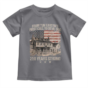 Tun Tavern 250th Anniversary Toddler T Shirt Patriotic Veteran Military Gift American Flag TS10 Charcoal Print Your Wear