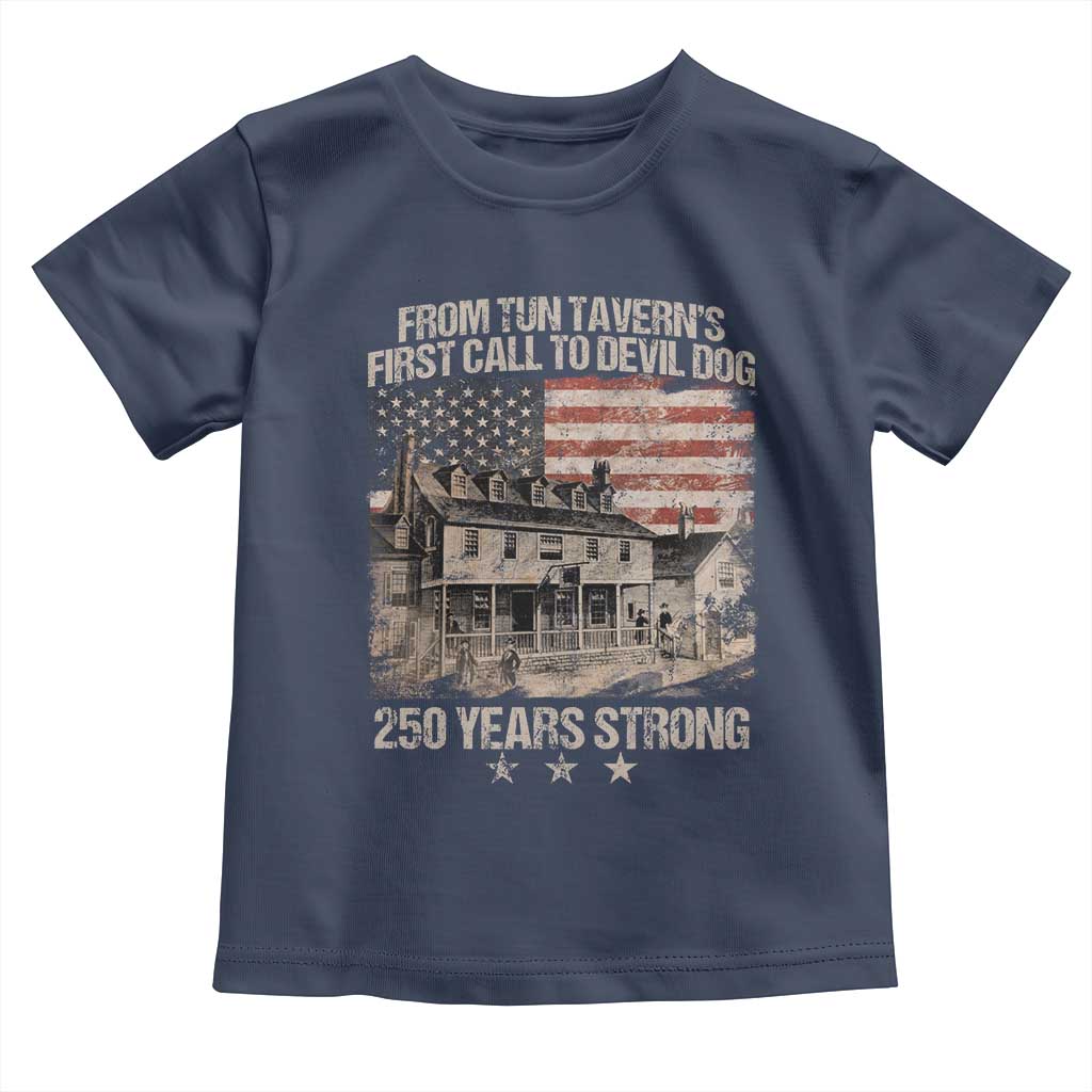 Tun Tavern 250th Anniversary Toddler T Shirt Patriotic Veteran Military Gift American Flag TS10 Navy Print Your Wear