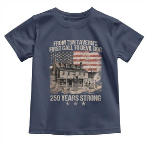 Tun Tavern 250th Anniversary Toddler T Shirt Patriotic Veteran Military Gift American Flag TS10 Navy Print Your Wear