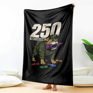250 Years Of Eating Crayons Throw Blanket Vintage Bulldog Patriotic Veteran Military Gift TS10 Print Your Wear