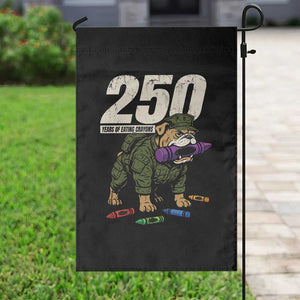 250 Years Of Eating Crayons Garden Flag Vintage Bulldog Patriotic Veteran Military Gift TS10 Print Your Wear