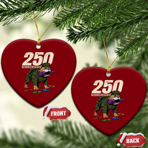 250 Years Of Eating Crayons Ceramic Ornament Vintage Bulldog Patriotic Veteran Military Gift TS10 Print Your Wear