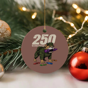 250 Years Of Eating Crayons Ceramic Ornament Vintage Bulldog Patriotic Veteran Military Gift TS10 1pc Mocha Print Your Wear