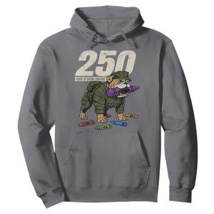 250 Years Of Eating Crayons Hoodie Vintage Bulldog Patriotic Veteran Military Gift TS10 Charcoal Print Your Wear