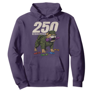 250 Years Of Eating Crayons Hoodie Vintage Bulldog Patriotic Veteran Military Gift TS10 Purple Print Your Wear