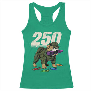 250 Years Of Eating Crayons Racerback Tank Top Vintage Bulldog Patriotic Veteran Military Gift TS10 Irish Green Print Your Wear