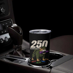 250 Years Of Eating Crayons Tumbler Cup Vintage Bulldog Patriotic Veteran Military Gift TS10 Print Your Wear