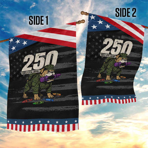 250 Years Of Eating Crayons Garden Flag Vintage Bulldog Patriotic Veteran Military Gift TS10 Print Your Wear