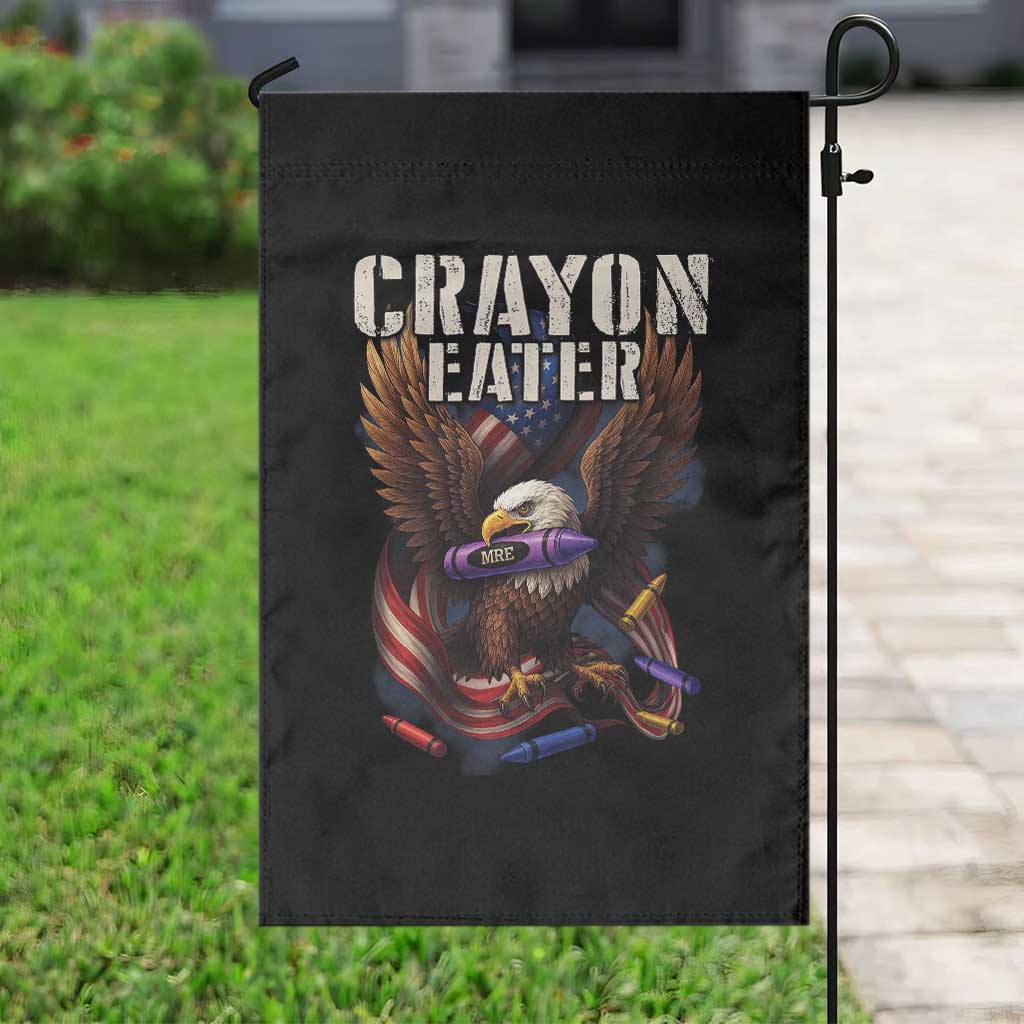 Crayon Eater Garden Flag Funny Eagle 250th Anniversary Veterans Gifts TS10 Print Your Wear