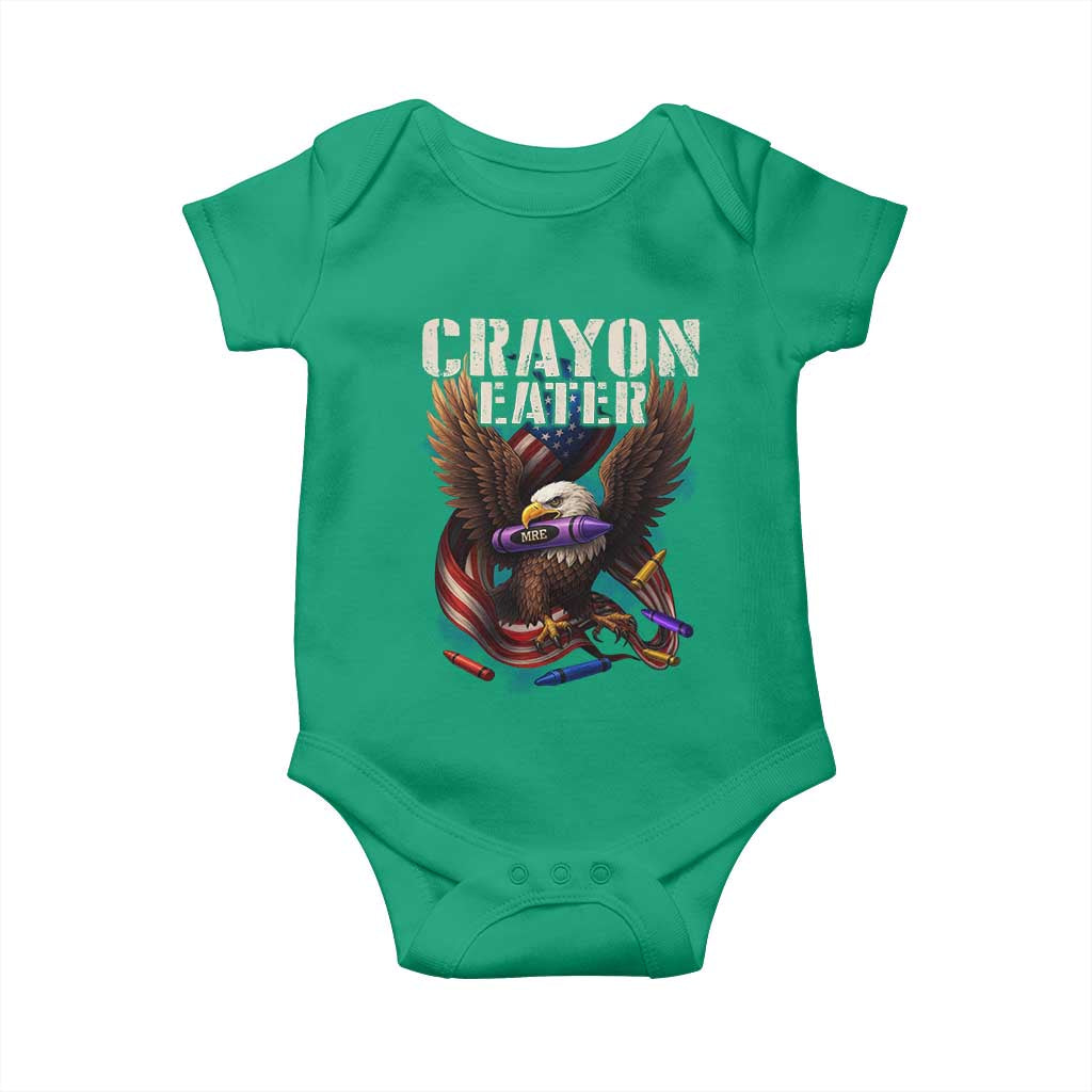 Crayon Eater Baby Onesie Funny Eagle 250th Anniversary Veterans Gifts TS10 Irish Green Print Your Wear