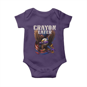 Crayon Eater Baby Onesie Funny Eagle 250th Anniversary Veterans Gifts TS10 Purple Print Your Wear