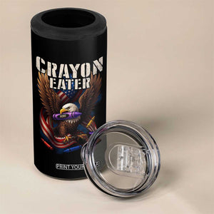 Crayon Eater 4 in 1 Can Cooler Tumbler Funny Eagle 250th Anniversary Veterans Gifts TS10 Print Your Wear