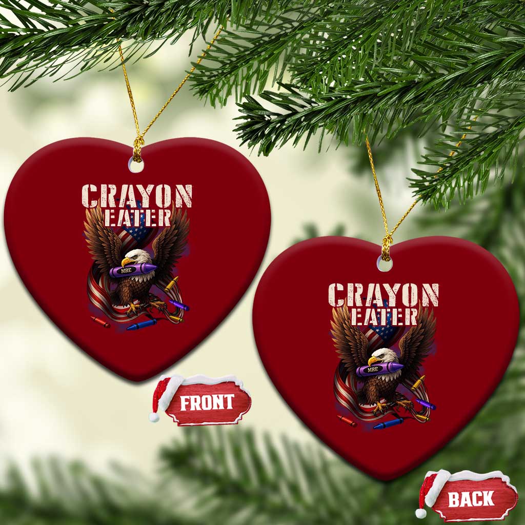 Crayon Eater Ceramic Ornament Funny Eagle 250th Anniversary Veterans Gifts TS10 Print Your Wear