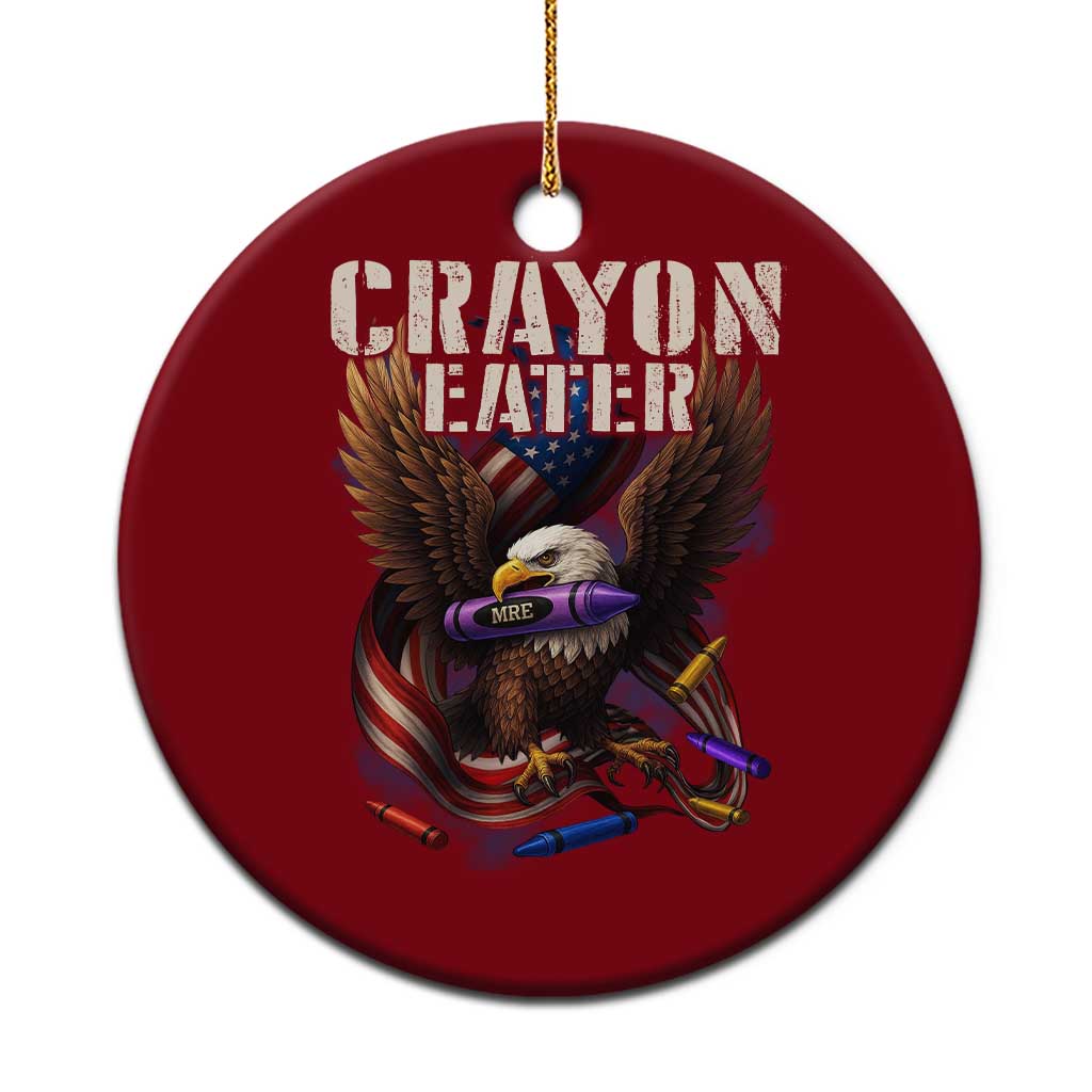 Crayon Eater Ceramic Ornament Funny Eagle 250th Anniversary Veterans Gifts TS10 1pc Red Print Your Wear