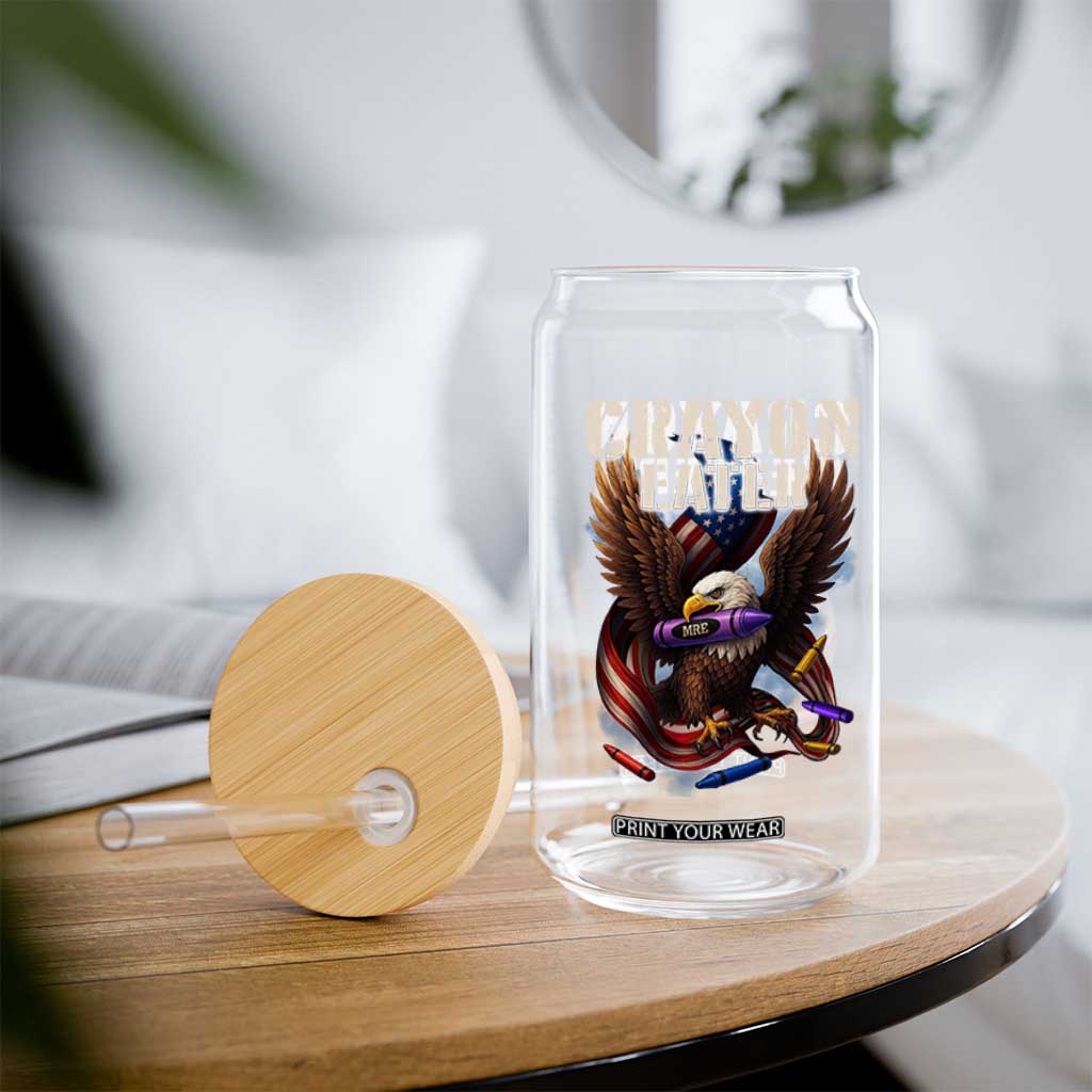 Crayon Eater Glass Can Funny Eagle 250th Anniversary Veterans Gifts TS10 Print Your Wear