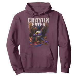 Crayon Eater Hoodie Funny Eagle 250th Anniversary Veterans Gifts TS10 Maroon Print Your Wear