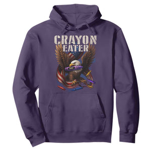 Crayon Eater Hoodie Funny Eagle 250th Anniversary Veterans Gifts TS10 Purple Print Your Wear