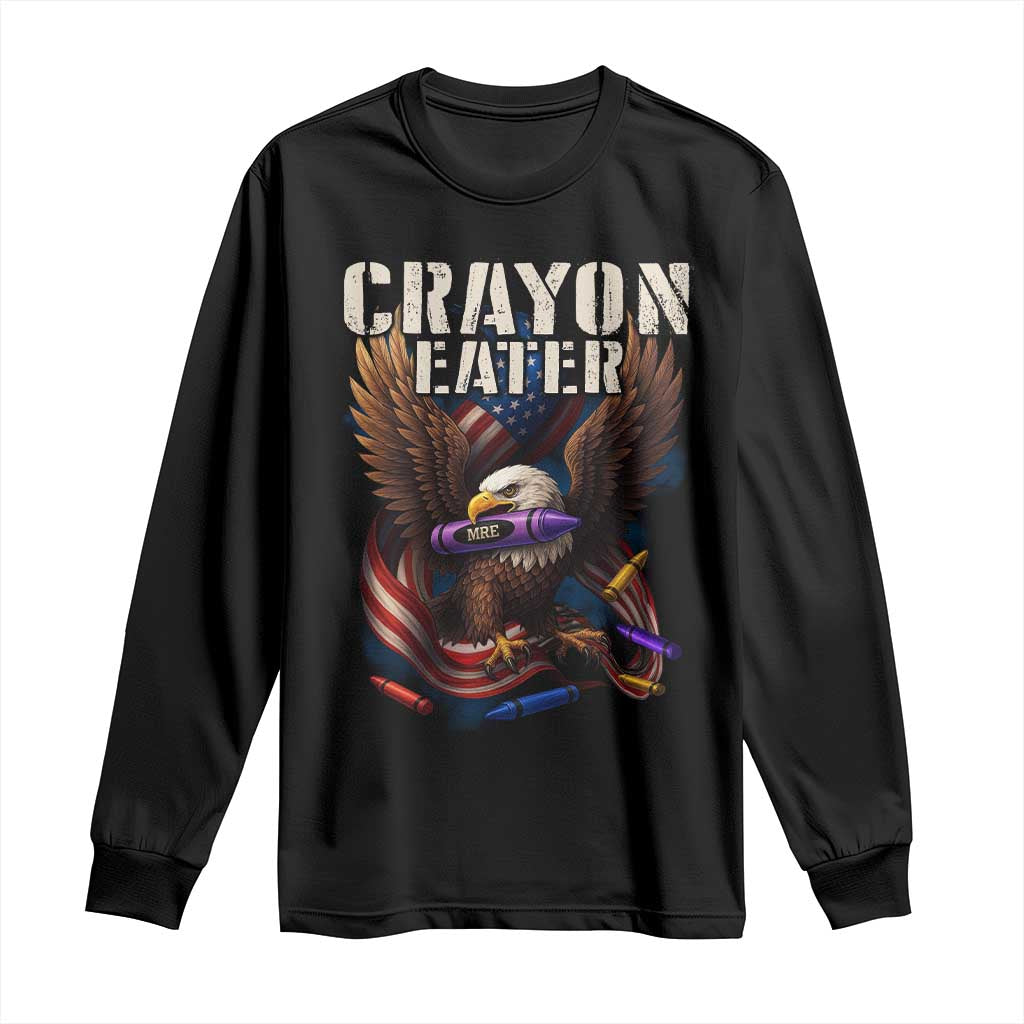 Crayon Eater Long Sleeve Shirt Funny Eagle 250th Anniversary Veterans Gifts TS10 Black Print Your Wear