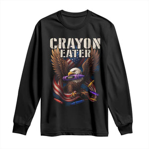 Crayon Eater Long Sleeve Shirt Funny Eagle 250th Anniversary Veterans Gifts TS10 Black Print Your Wear