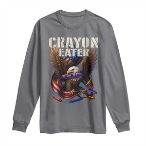 Crayon Eater Long Sleeve Shirt Funny Eagle 250th Anniversary Veterans Gifts TS10 Charcoal Print Your Wear