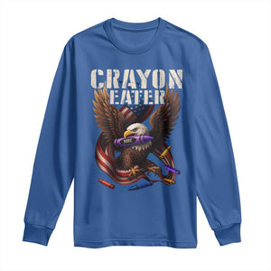 Crayon Eater Long Sleeve Shirt Funny Eagle 250th Anniversary Veterans Gifts TS10 Royal Blue Print Your Wear